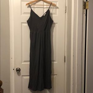 Grey spaghetti strap jumpsuit
